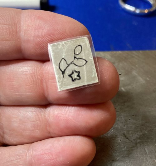 Susan LeGuyader's Sawing Tiny Shapes - , Metalwork, Sawing, Saw, Wire Saw,  you don't want to fold the tape under